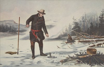 American Winter Sports - Trout Fishing on Chateaugay Lake (Franklin County N.Y.) by American School